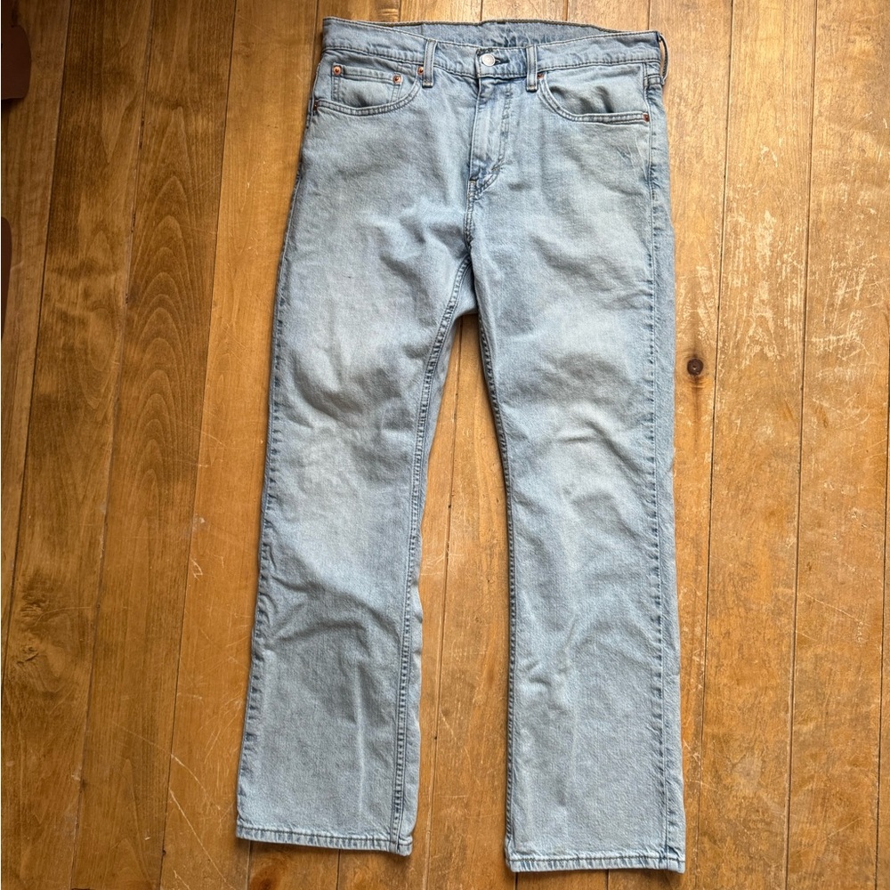 Levi's 527  Men's Slim bootcut Light Wash Blue Jeans - Picture 3 of 8